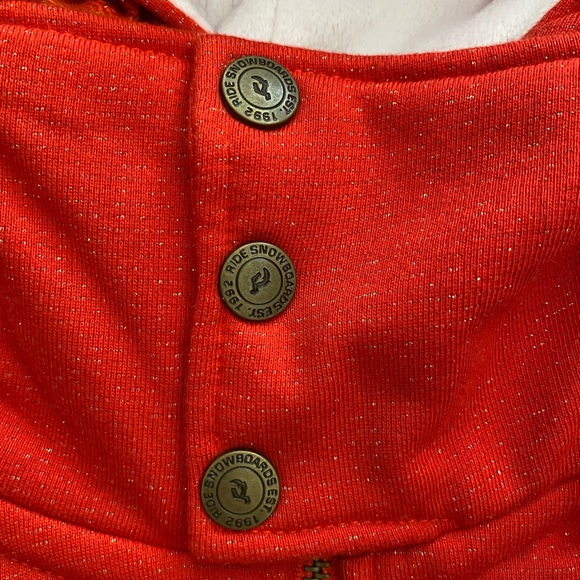 Ride Snowboards Zip Down Fitted Hoodie Sweatshirt - Picture 4 of 7